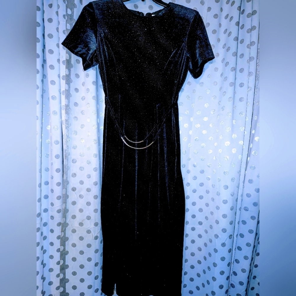 ANOTHER THYME Sparkling Velour Bodycon Dress 10
